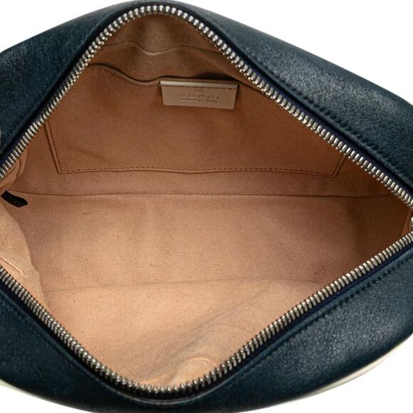 Pre Loved gucci GG Marmont Shoulder Bag Women Blue Crossbody Bags - Picture 4 of 8